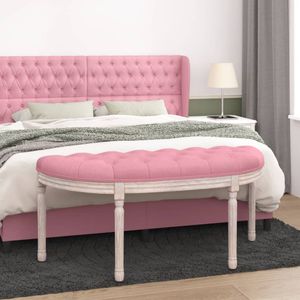 Bankje 110,5x45x49 cm fluweel roze