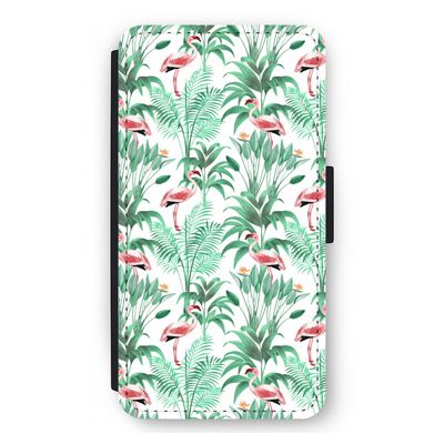 Flamingo bladeren: iPhone 12 mini Flip Hoesje