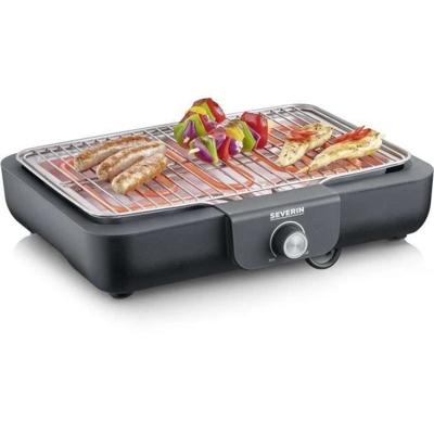 Elektrische tafelbarbecue - SEVERIN - PG8554 - Kookoppervlak 37 x 29 cm - Geur- en rookreducerende waterbak