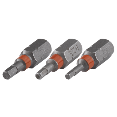 Wolfcraft Bits Solid | Binnenzeskant 2.0, 2.5, 3.0 | 3-delig - 1339000