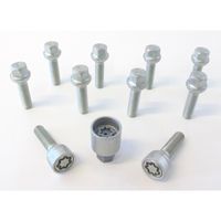 H&R Wielboutenset bolkonisch R12 M12x1.50 - Lengte 55mm - 10 stuks (bv. Mercedes) - incl. wielsloten HR1255502SET