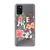 Hello in flowers: Samsung Galaxy A41 Transparant Hoesje
