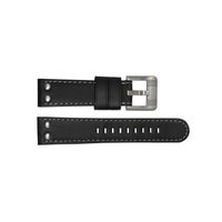 TW Steel horlogeband TWB62 Leder Zwart 22mm + grijs stiksel - thumbnail