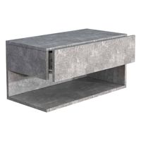 UsalXL60 nachtkastje wandmontage 1 lade 1 plank beton decor. - thumbnail