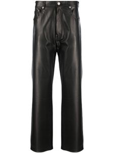 VTMNTS pantalon en cuir à coupe droite - Noir