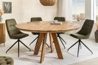 Ronde eettafel ART WOOD 120cm bruin massief mangohout - 45757