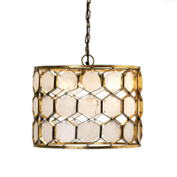 Alexandra Thai - Plafondlamp 46X46X40 Metaal Goud/Wit Marmer