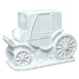 Geld spaarpot witte bruidskoets