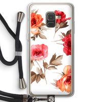 Roosjes: Samsung Galaxy A8 (2018) Transparant Hoesje met koord
