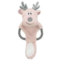 TRIXIE XMAS RENDIER MET TOUW PLUCHE / KATOEN ROZE
