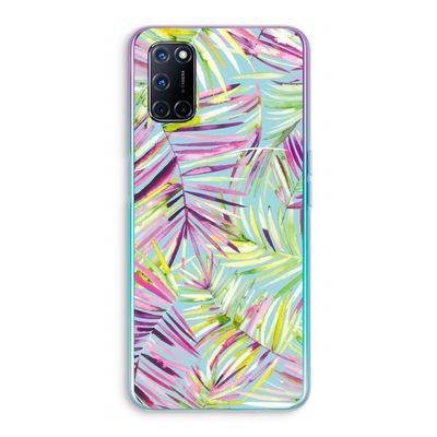 Tropical Palms Blue: Oppo A52 Transparant Hoesje