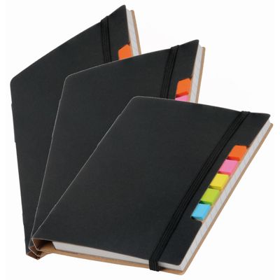 Pakket van 6x stuks schoolschriften/notitieboeken A6 gelinieerd zwart