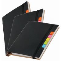 Pakket van 6x stuks schoolschriften/notitieboeken A6 gelinieerd zwart