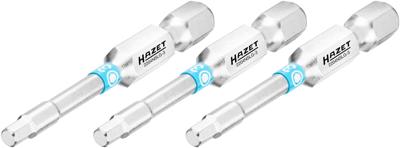 HAZET Bit 2204NSLG-3/3 · 1/4 inch (6,3 mm) zeskant massief · Binnen-zeskant-profiel · 3-delig · SW 3 mm