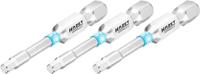 HAZET Bit 2204NSLG-3/3 · 1/4 inch (6,3 mm) zeskant massief · Binnen-zeskant-profiel · 3-delig · SW 3 mm