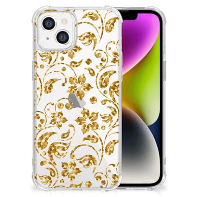 iPhone 14 Case Gouden Bloemen iPhone 14 Case Gouden Bloemen