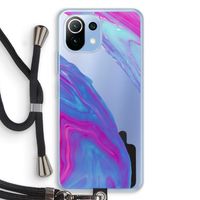 Zweverige regenboog: Xiaomi Mi 11 Lite Transparant Hoesje met koord