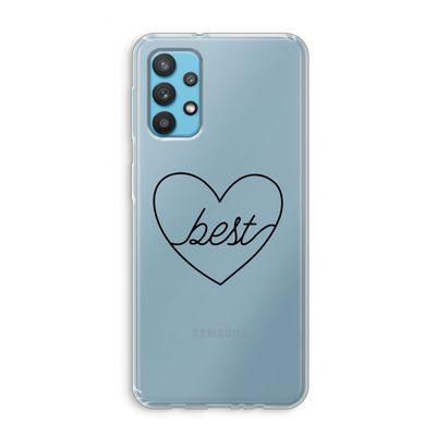 Best heart black: Samsung Galaxy A32 4G Transparant Hoesje
