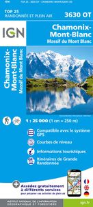 Wandelkaart - Topografische kaart 3630OT Chamonix-Mont-Blanc | IGN - I