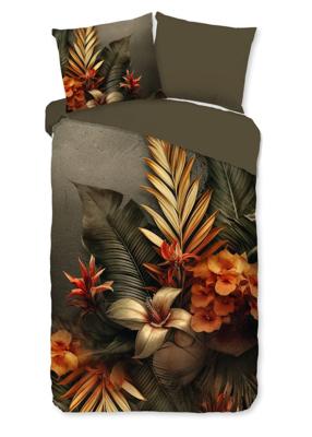 Good Morning Dekbedovertrek "bloemen en bladeren " - Multi - (140x200/220 cm) - Katoen