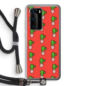 Mini cactus: Huawei P40 Pro Transparant Hoesje met koord