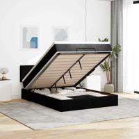 Bed met matras 140x200 cm stof zwart