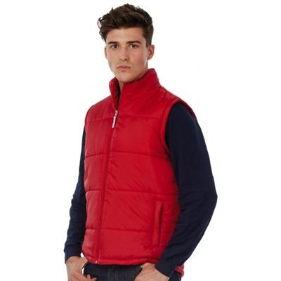 B&C Gewatteerde bodywarmer - voor heren - rood - nylon - outdoor - vrije tijds jas