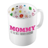 Cadeau koffie/thee mok voor mama - roze - mama is de beste - keramiek - 300 ml - Moederdag - thumbnail
