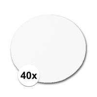 Rayher Onbedrukte Bierviltjes - 40x - rond - karton - zelf beschilderen/tekenen