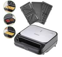 Sandwichmaker 3in1 Zwart/Zilver 1000W
