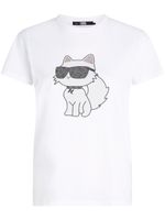 Karl Lagerfeld t-shirt à motif Ikonik 20 Choupette - Blanc - thumbnail