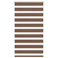 VidaXL Zebra rolgordijn 90x150 cm stofbreedte 85,9 cm polyester bruin