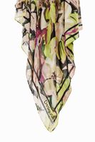 Rechthoekige sjaal met bloemen - thumbnail
