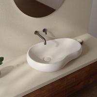 Opbouw Waskom Ideavit Solidseed 62x42x11 cm Solid Surface Mat Wit