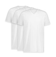 Duke&apos;s V Neck Bamboo White 3 Pack