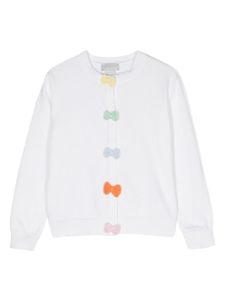 Stella McCartney Kids cardigan à ornements en perles de verre - Blanc