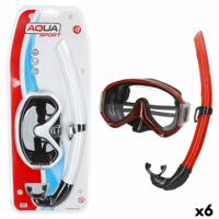 Snorkelbril en -buis voor Kinderen AquaSport (6 Stuks)