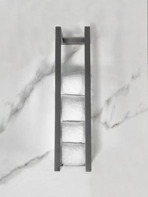 Handdoek rek Wiesbaden Loft | 50 cm | Wandmontage | Staal | Vierkant | Gunmetal