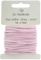 Go Handmade Velvet Koord 5m x 3mm 57 Light Pink