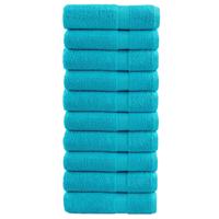 VidaXL Handdoeken solund 10 st 600 g/m² 50x100 cm turquoise