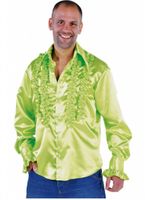 Rouches blouse fluor groen populair - thumbnail