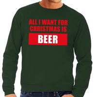 Foute kerstborrel trui groen All I Want Is Beer heren 2XL (56)  - - thumbnail