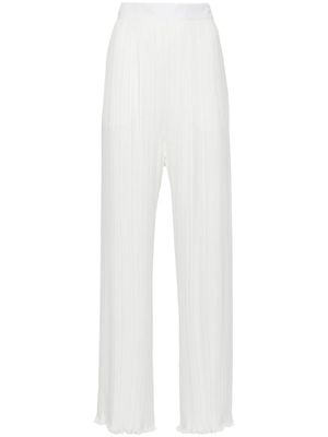 Lanvin pantalon droit à design plissé - Blanc