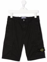 Stone Island Junior short cargo à patch logo - Noir - thumbnail