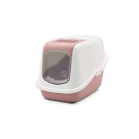SAVIC Nestor Wit-Roze - Gesloten kattenbak - 56x39x38,5 cm - 1 st SAVIC Nestor Wit-Roze - Gesloten kattenbak - 56x39x38,5 cm - 1 st