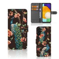 Samsung Galaxy A04s | Samsung Galaxy A13 5G | Telefoonhoesje | Met pasjeshouder | Pauw met Bloemen Samsung Galaxy A04s | Samsung Galaxy A13 5G | Telefoonhoesje | Met pasjeshouder | Pauw met Bloemen
