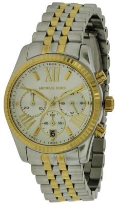 Michael Kors dames Lexington MK5955 zilveren roestvrijstalen quartz modehorloge
