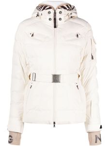 BOGNER veste de ski Ellya à taille ceinturée - Blanc