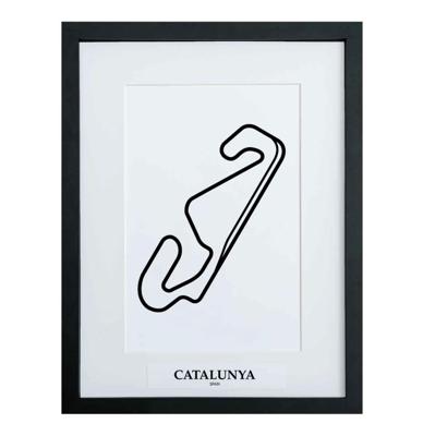 Formule 1 Circuit Catalunya Spanje 3D Print - Zwart