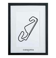 Formule 1 Circuit Catalunya Spanje 3D Print - Zwart